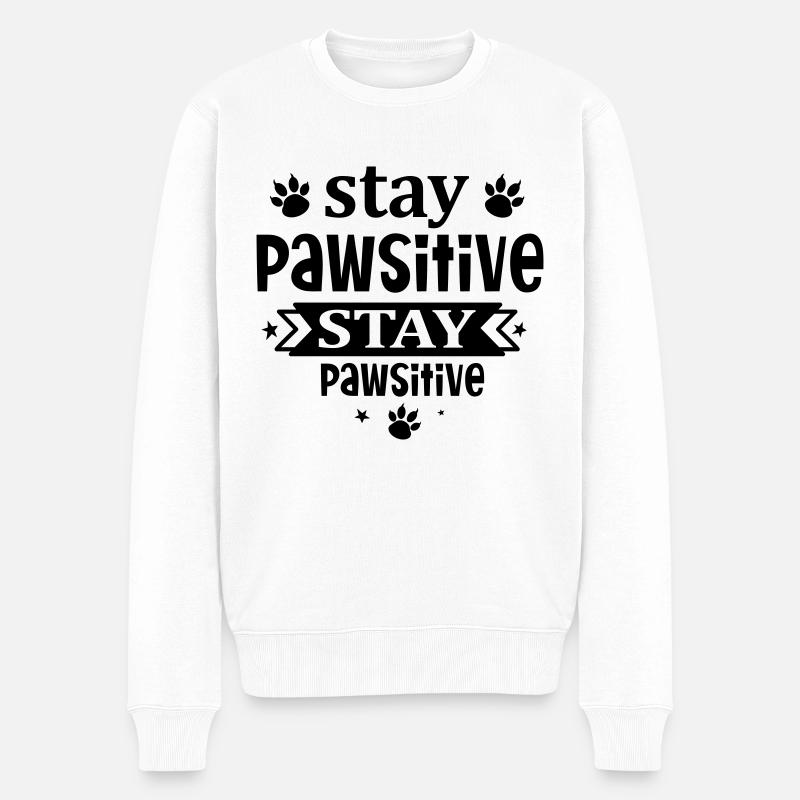 Restez pawsitive - Pull Premium bio Homme - blanc