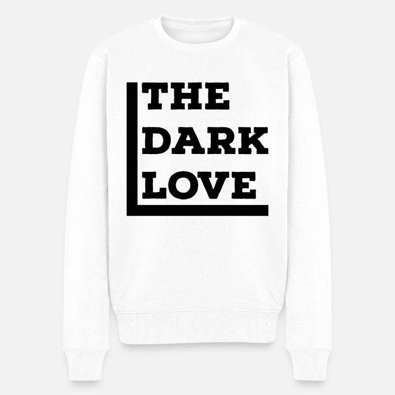 Dark Love - Männer Premium Bio Pullover - Weiß
