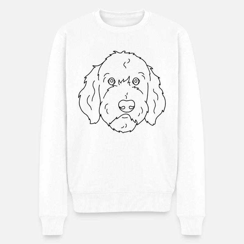 Hund - Männer Premium Bio Pullover - Weiß