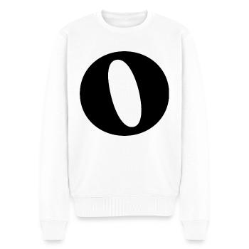 Lettre o - Pull Premium bio Homme - blanc - Devant - Thijin (182cm)