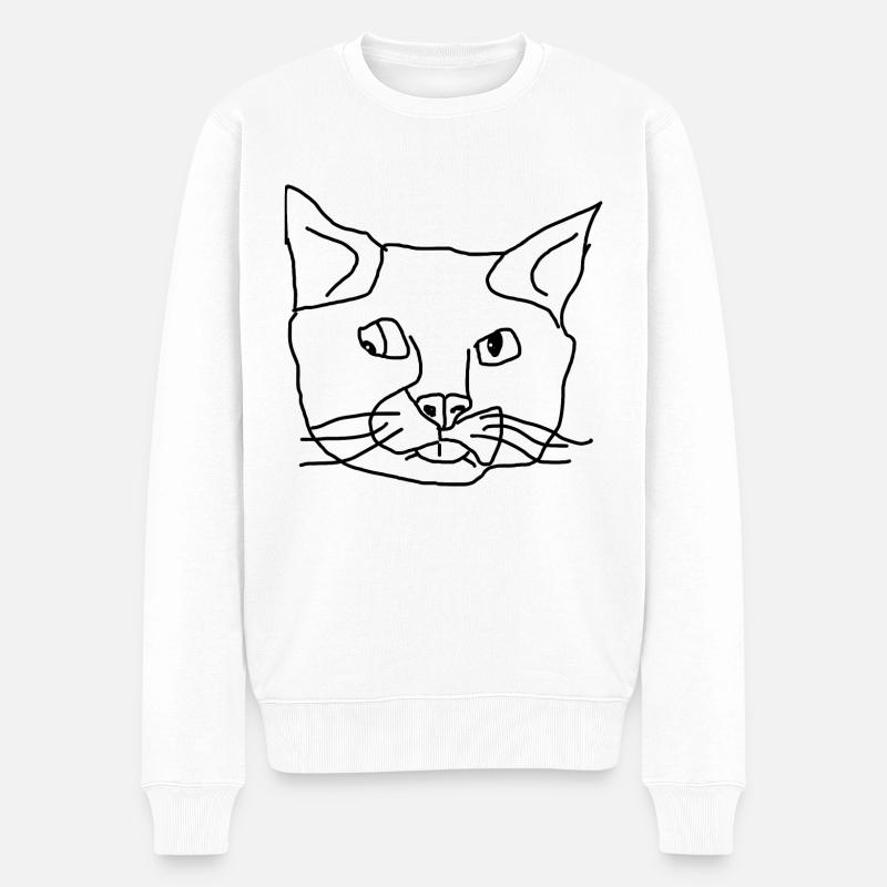 Chat - Pull Premium bio Homme - blanc