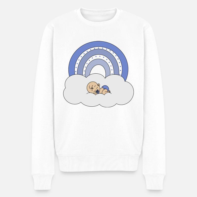 Regenbogen Baby - Männer Premium Bio Pullover - Weiß