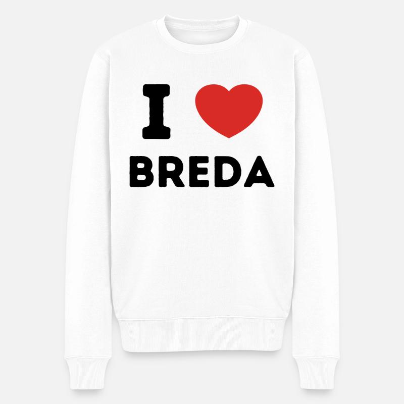 J’aime Breda Pays-Bas - Pull Premium bio Homme - blanc