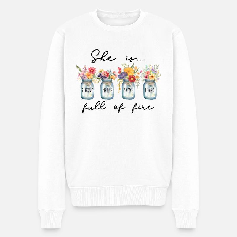 C’est plein de feu - Pull Premium bio Homme - blanc