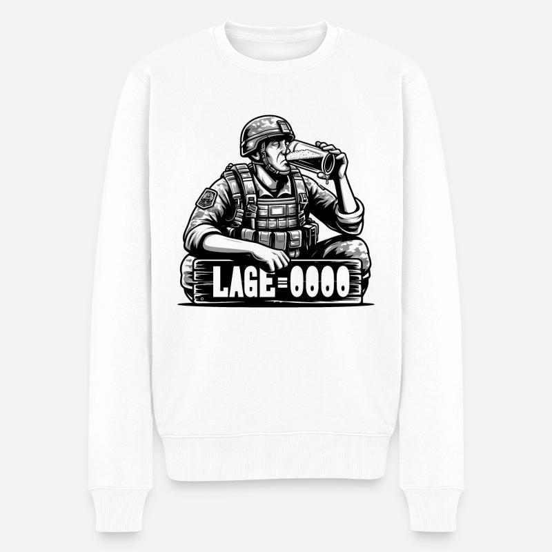 Bundesheer Abrüsten - Männer Premium Bio Pullover - Weiß