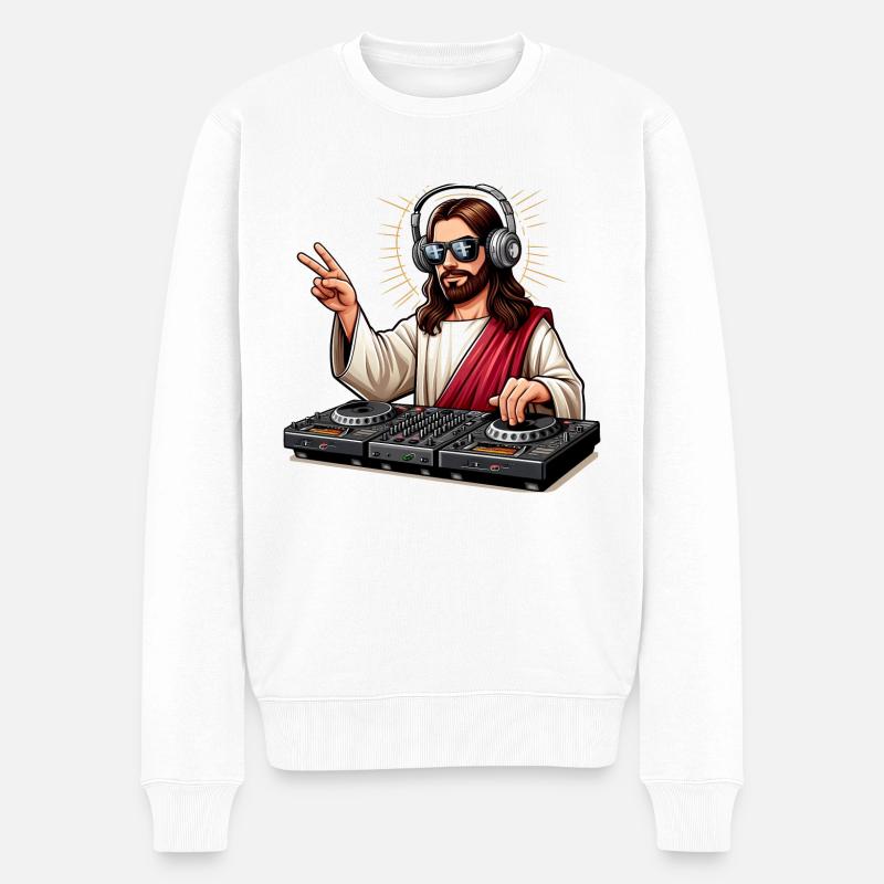 DJ Jésus - Pull Premium bio Homme - blanc