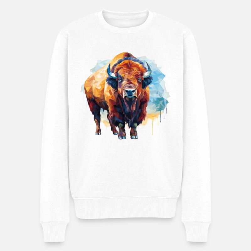 Bison - Pull Premium bio Homme - blanc