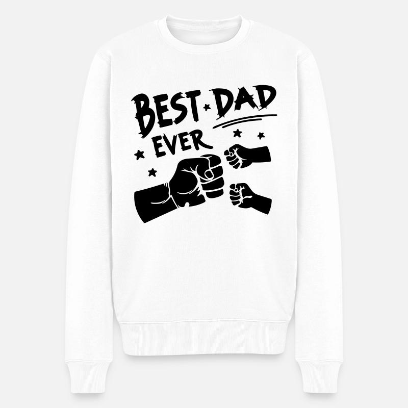 meilleur papa du monde - Pull Premium bio Homme - blanc