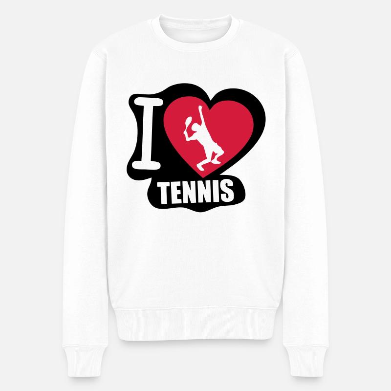 i love tennis - Pull Premium bio Homme - blanc