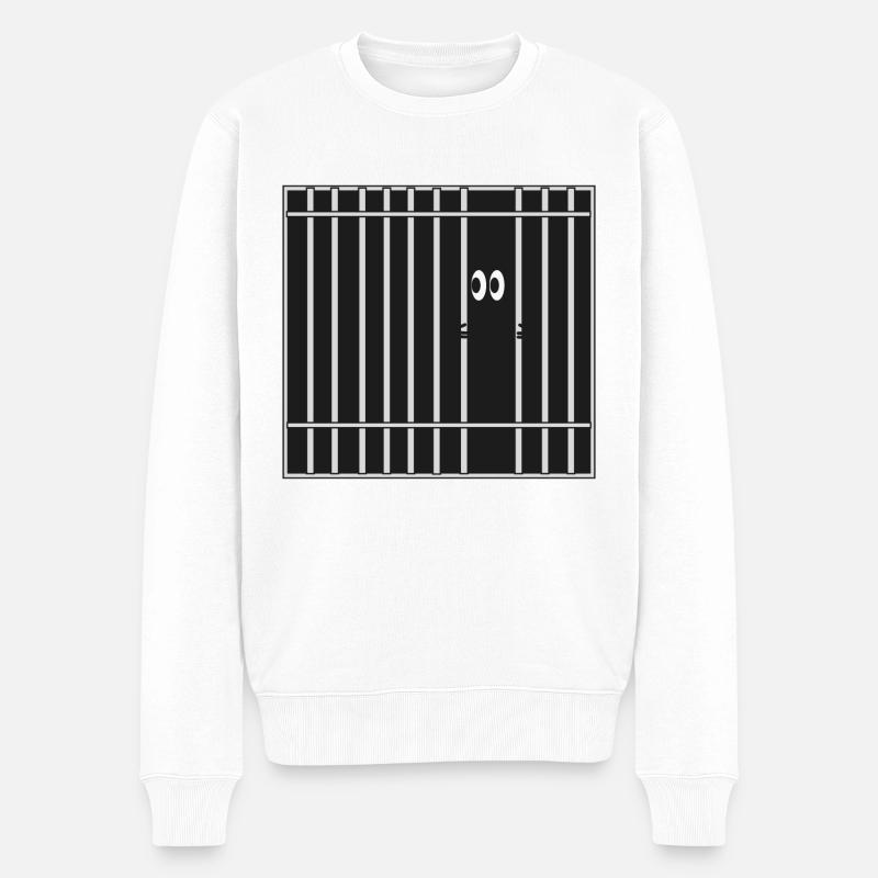 Bars, prison - Pull Premium bio Homme - blanc