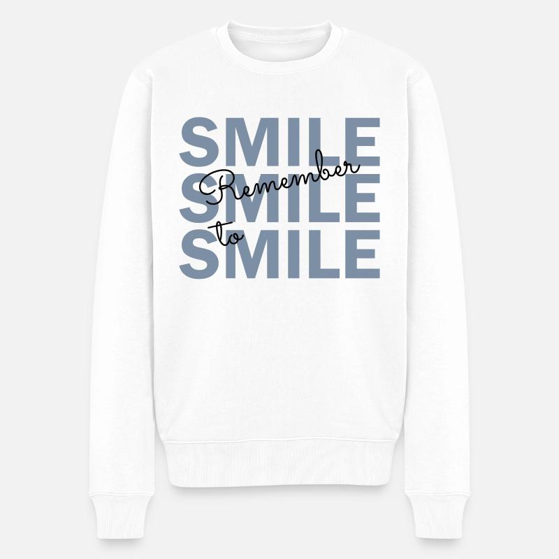 N'oublie pas de sourire - Pull Premium bio Homme - blanc