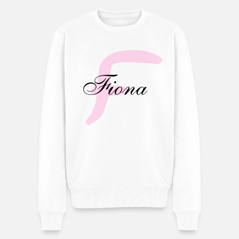 Name Vorname Fiona - Männer Premium Bio Pullover - Weiß