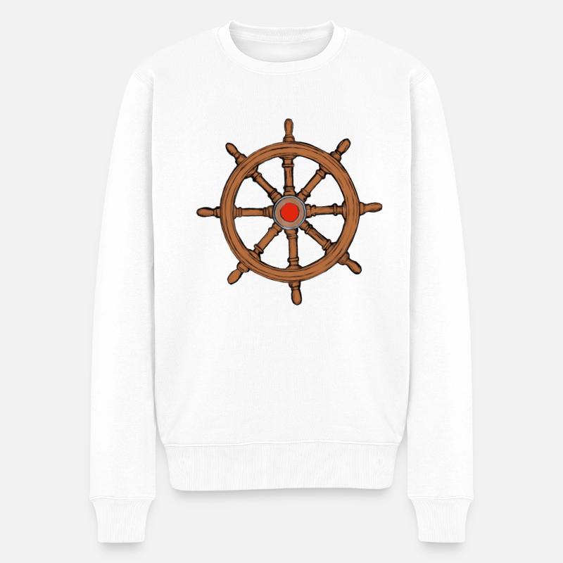 Volant de commande - Pull Premium bio Homme - blanc