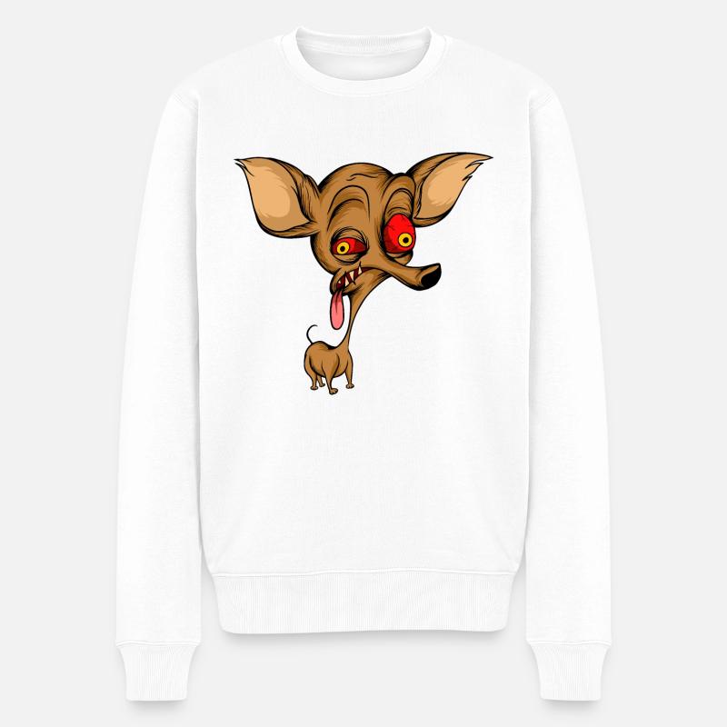 Lustige Hunde 3 - Männer Premium Bio Pullover - Weiß