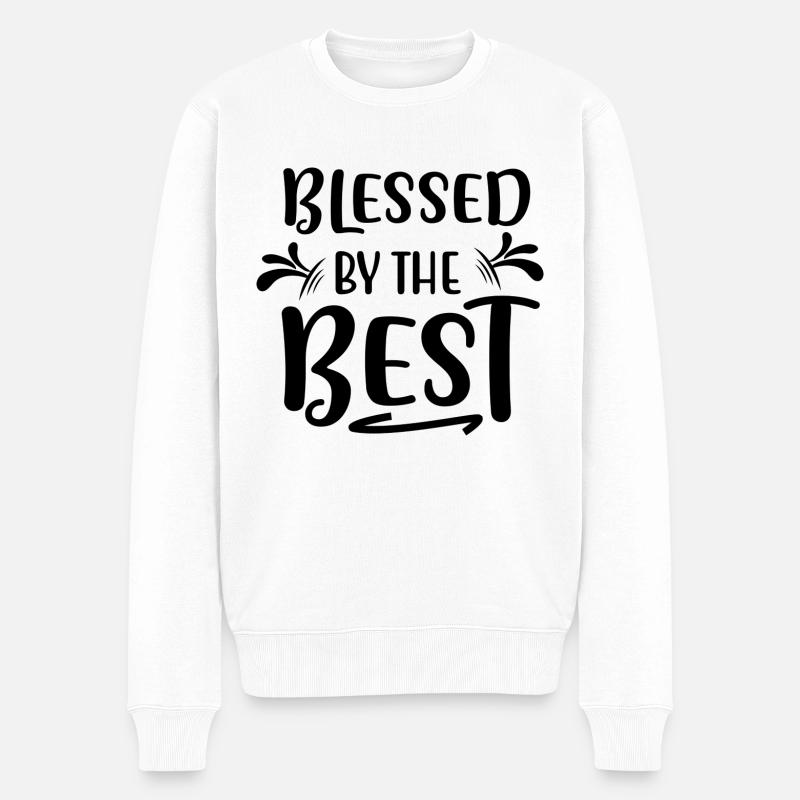 Gesegnet von den Besten - Männer Premium Bio Pullover - Weiß