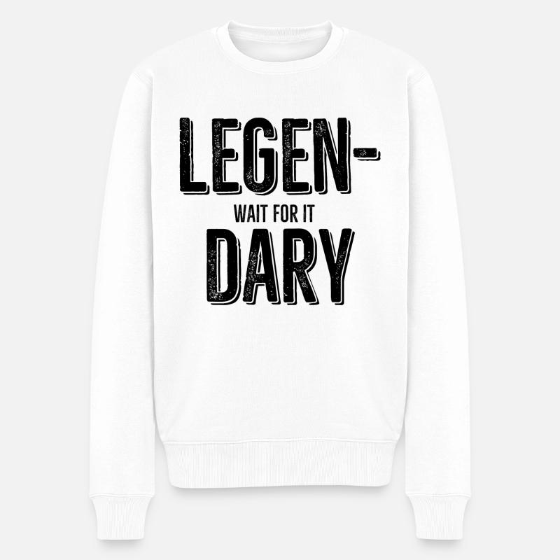 Legen Wait For It Dary - Männer Premium Bio Pullover - Weiß