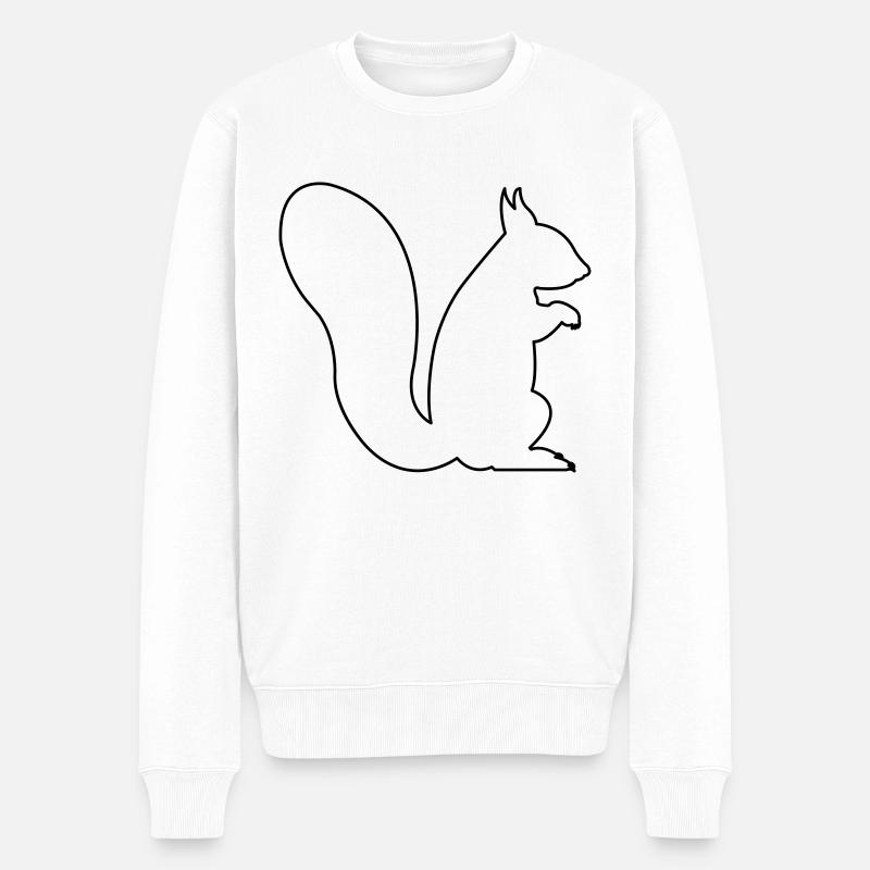 eichhörnchen - Männer Premium Bio Pullover - Weiß
