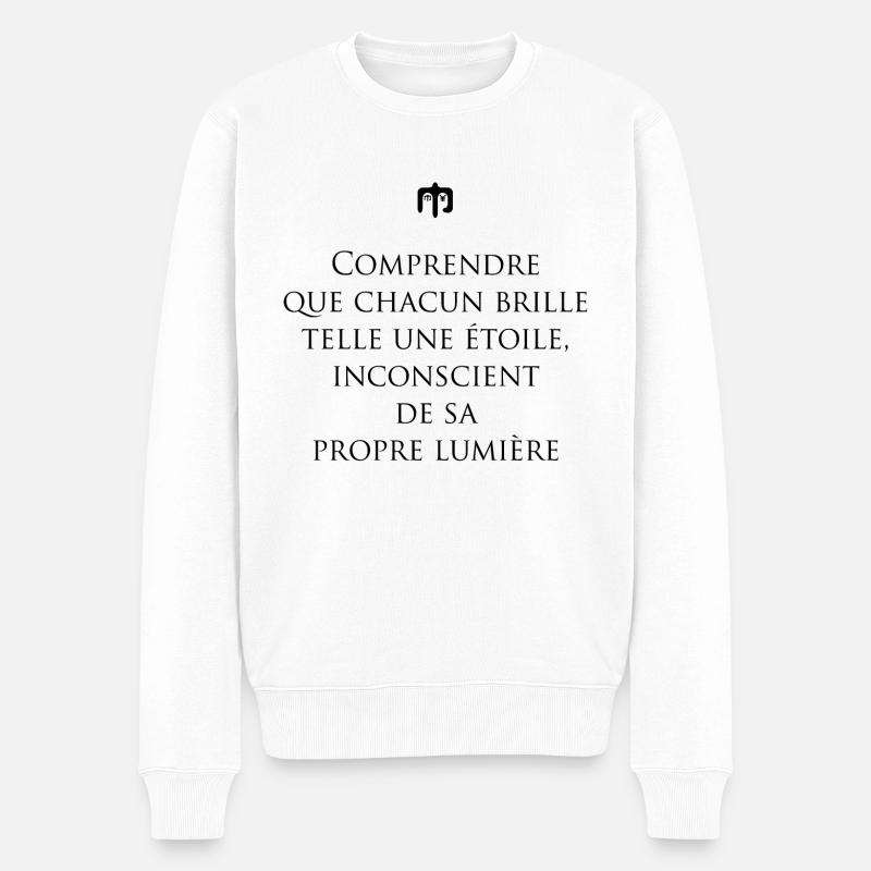 brille - Pull Premium bio Homme - blanc