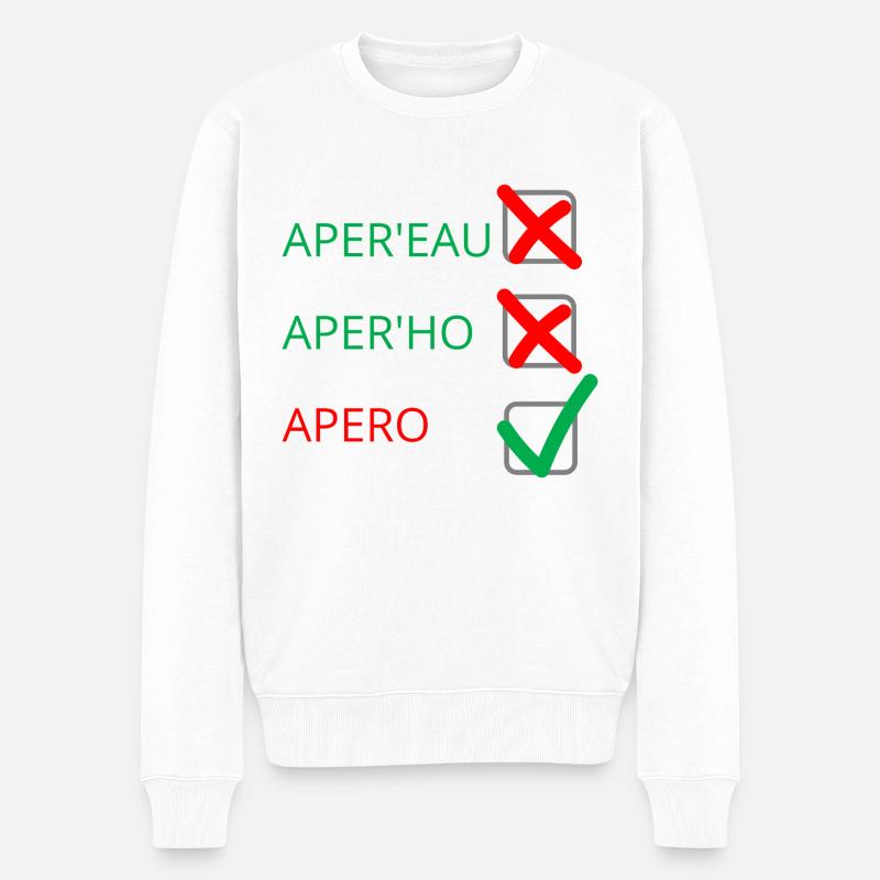 Apéro - Pull Premium bio Homme - blanc