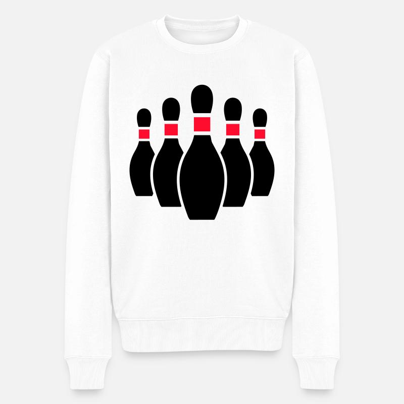 bowling - Männer Premium Bio Pullover - Weiß
