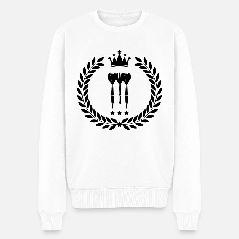 dart - Männer Premium Bio Pullover - Weiß