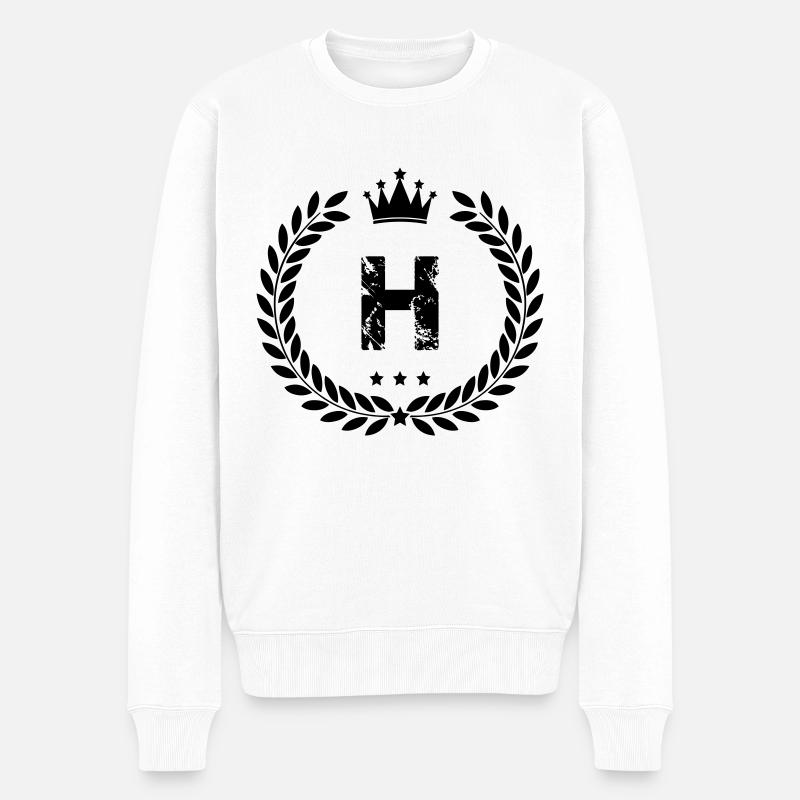 wappen h - Männer Premium Bio Pullover - Weiß