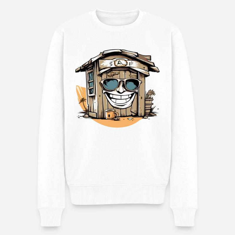 La cabane du sourire - Pull Premium bio Homme - blanc