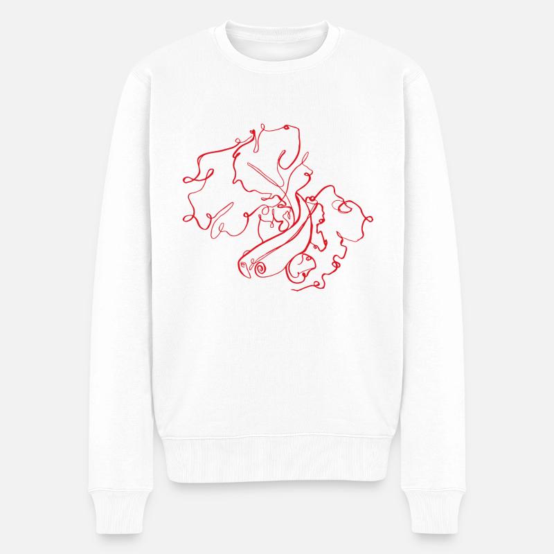 Poisson de combat - Pull Premium bio Homme - blanc