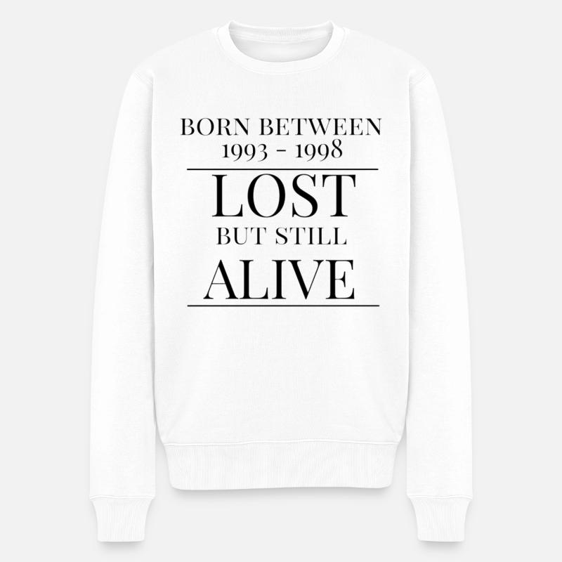 Perdus mais toujours vivants - Pull Premium bio Homme - blanc