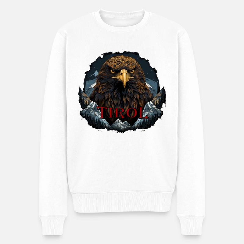 Dem Land Tirol die Treue! Tirol Design - Männer Premium Bio Pullover - Weiß