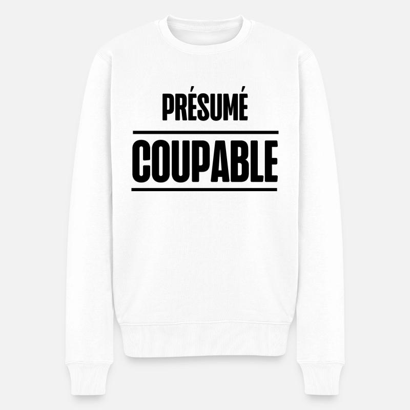 présumé coupable - Pull Premium bio Homme - blanc