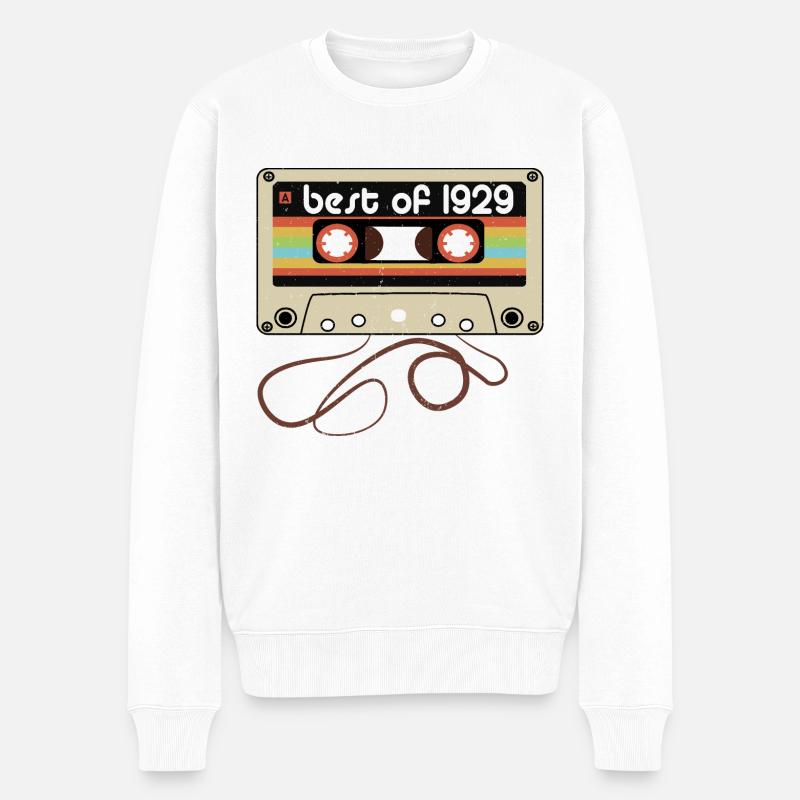 Legendärer Jahrgang 1929 - Männer Premium Bio Pullover - Weiß