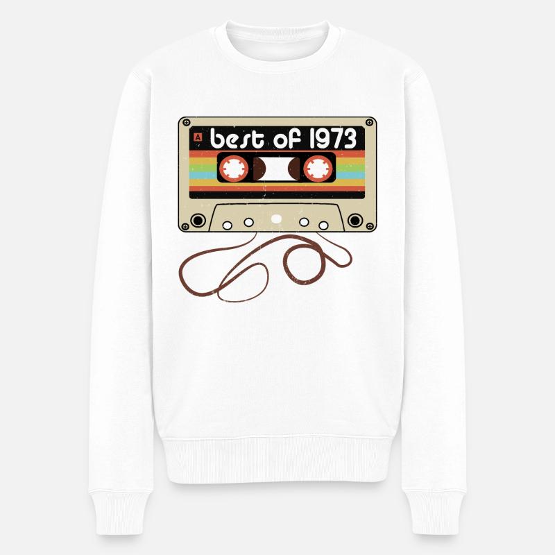 Legendärer Jahrgang 1973 - Männer Premium Bio Pullover - Weiß