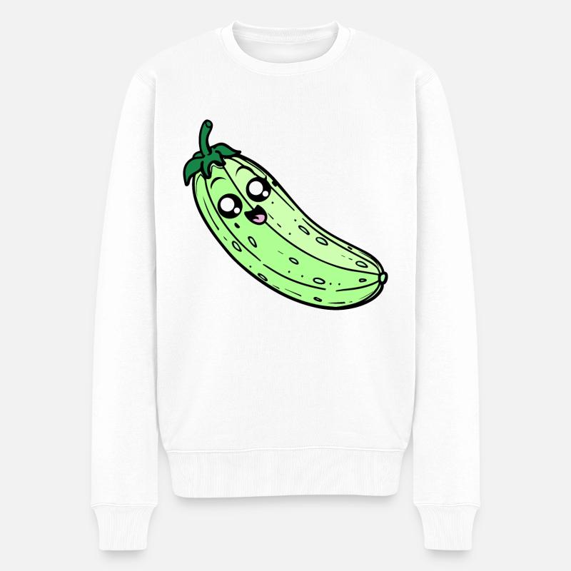 Cucumber Bro - Männer Premium Bio Pullover - Weiß