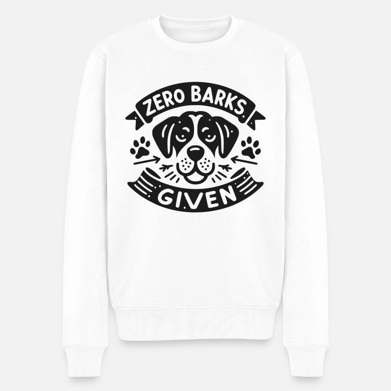 Zéro aboiement donné - Pull Premium bio Homme - blanc