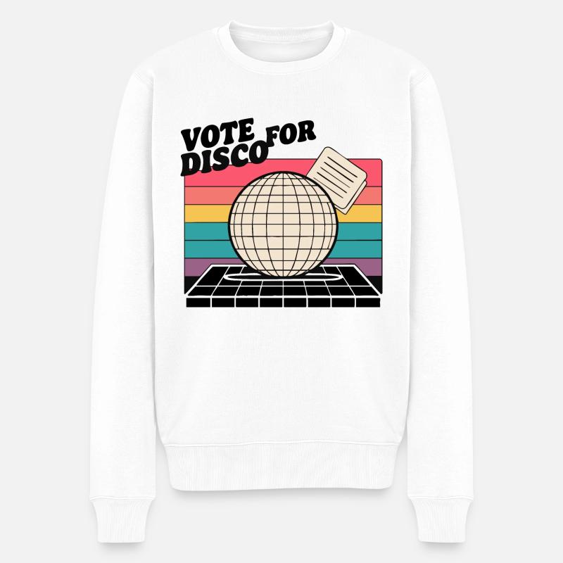 Votez pour Disco - Pull Premium bio Homme - blanc