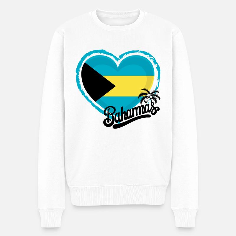 Bahamas - Männer Premium Bio Pullover - Weiß