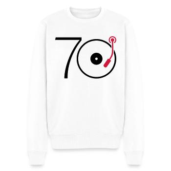 Musique des années 70 - Pull Premium bio Homme - blanc - Devant - Thijin (182cm)