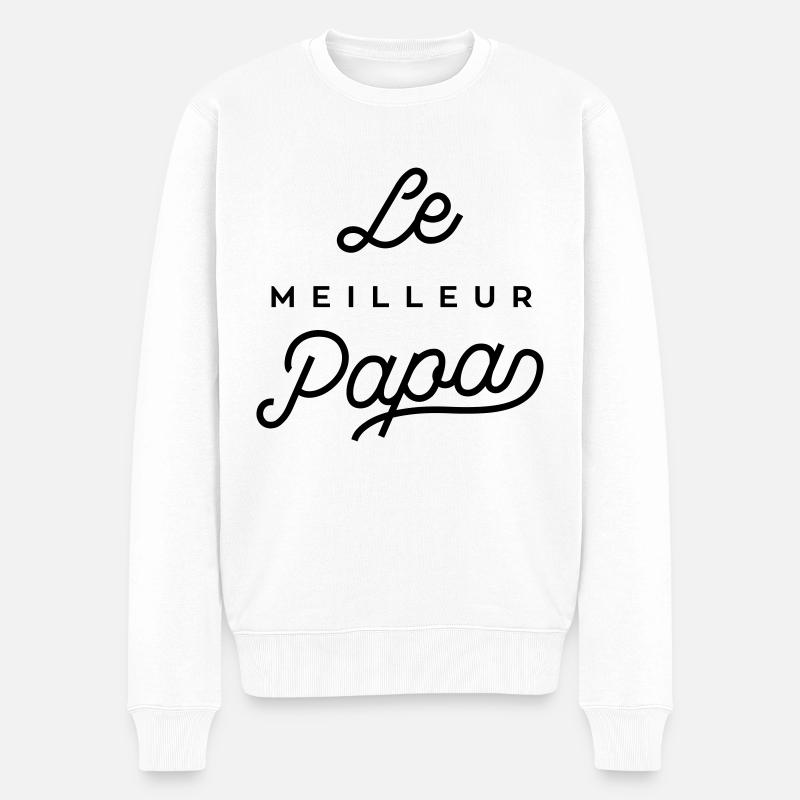 Le meilleur papa - Pull Premium bio Homme - blanc