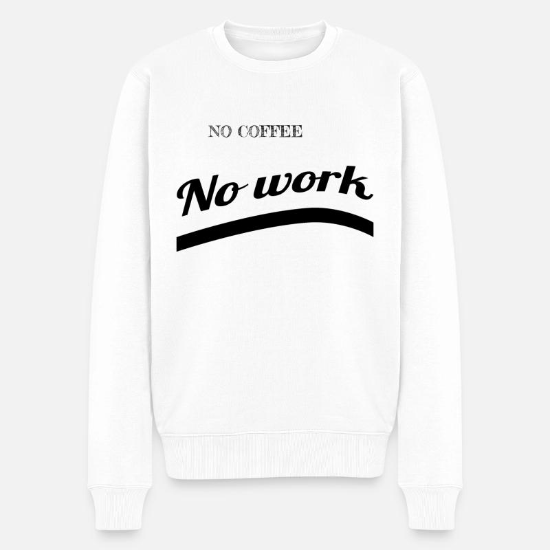 café - pas de café - Pull Premium bio Homme - blanc