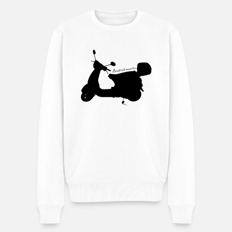 Roller Urlaub - Männer Premium Bio Pullover - Weiß