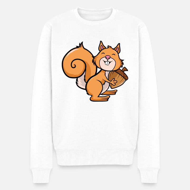 écureuil - Pull Premium bio Homme - blanc