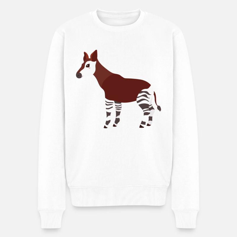 Okapi - Männer Premium Bio Pullover - Weiß