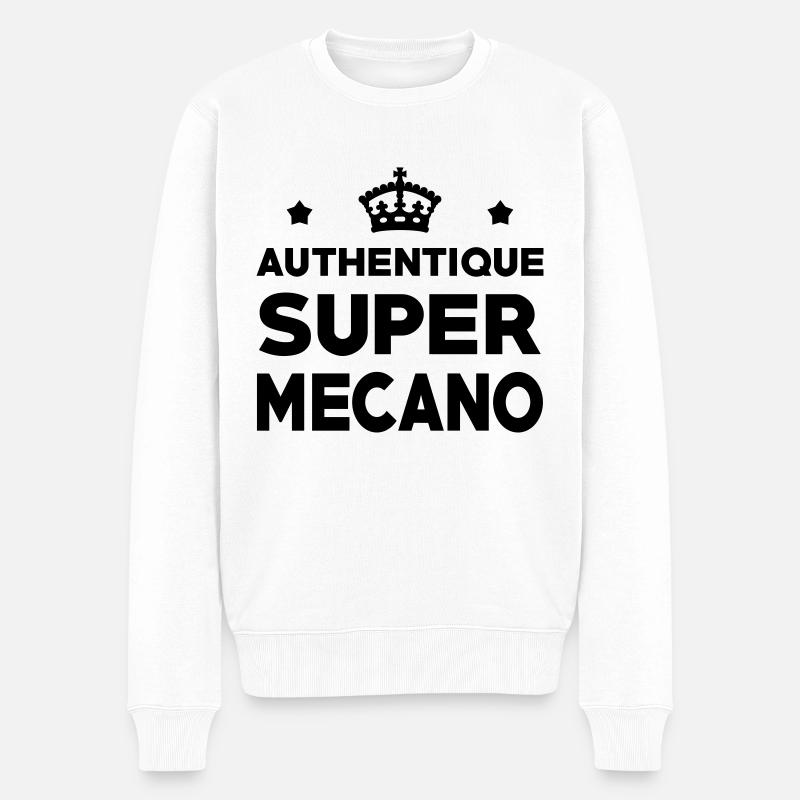Authentique Super Mécano - Pull Premium bio Homme - blanc