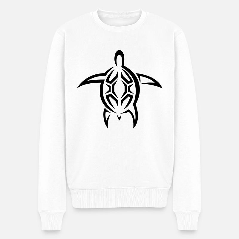 Tortue Tribal - Pull Premium bio Homme - blanc