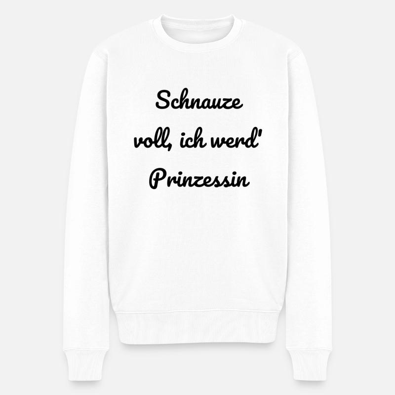 Ich werd Prinzessin - Männer Premium Bio Pullover - Weiß