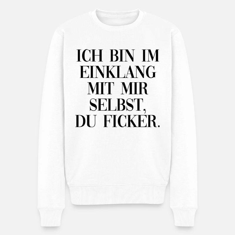 einklang - Männer Premium Bio Pullover - Weiß