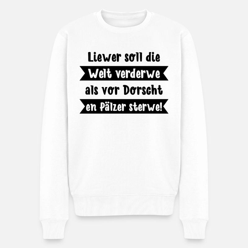 Pälzer Weinfest Riesling - Männer Premium Bio Pullover - Weiß