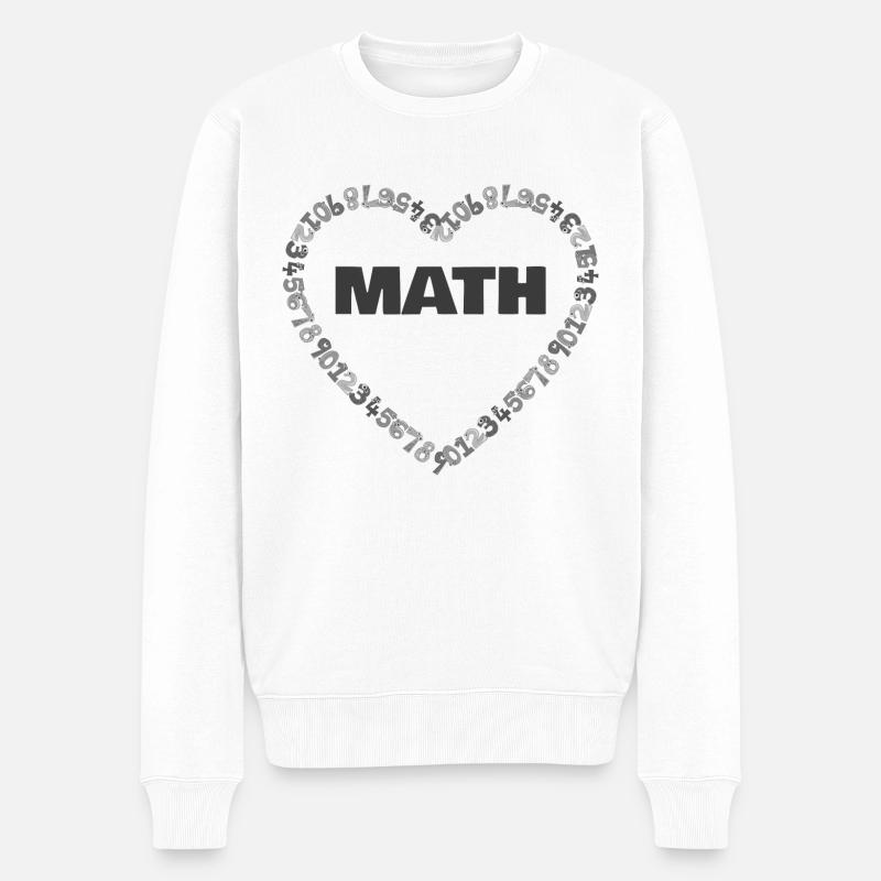 Mathe - Mathematik-Liebhaber - Männer Premium Bio Pullover - Weiß