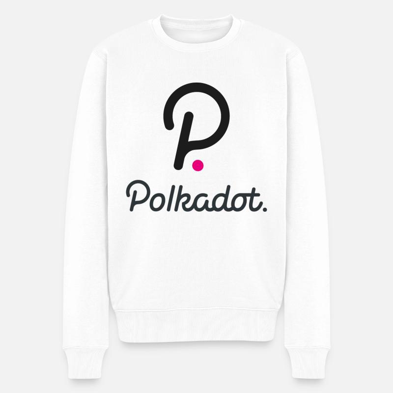 Crypto Polkadot - Pull Premium bio Homme - blanc